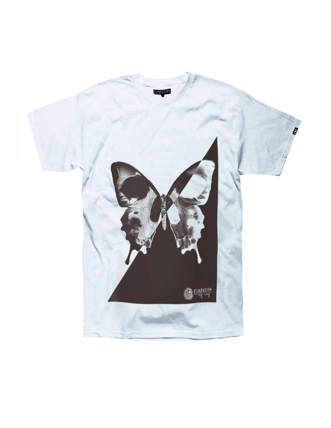 SKULL BUTTERFLY WHITE TEE