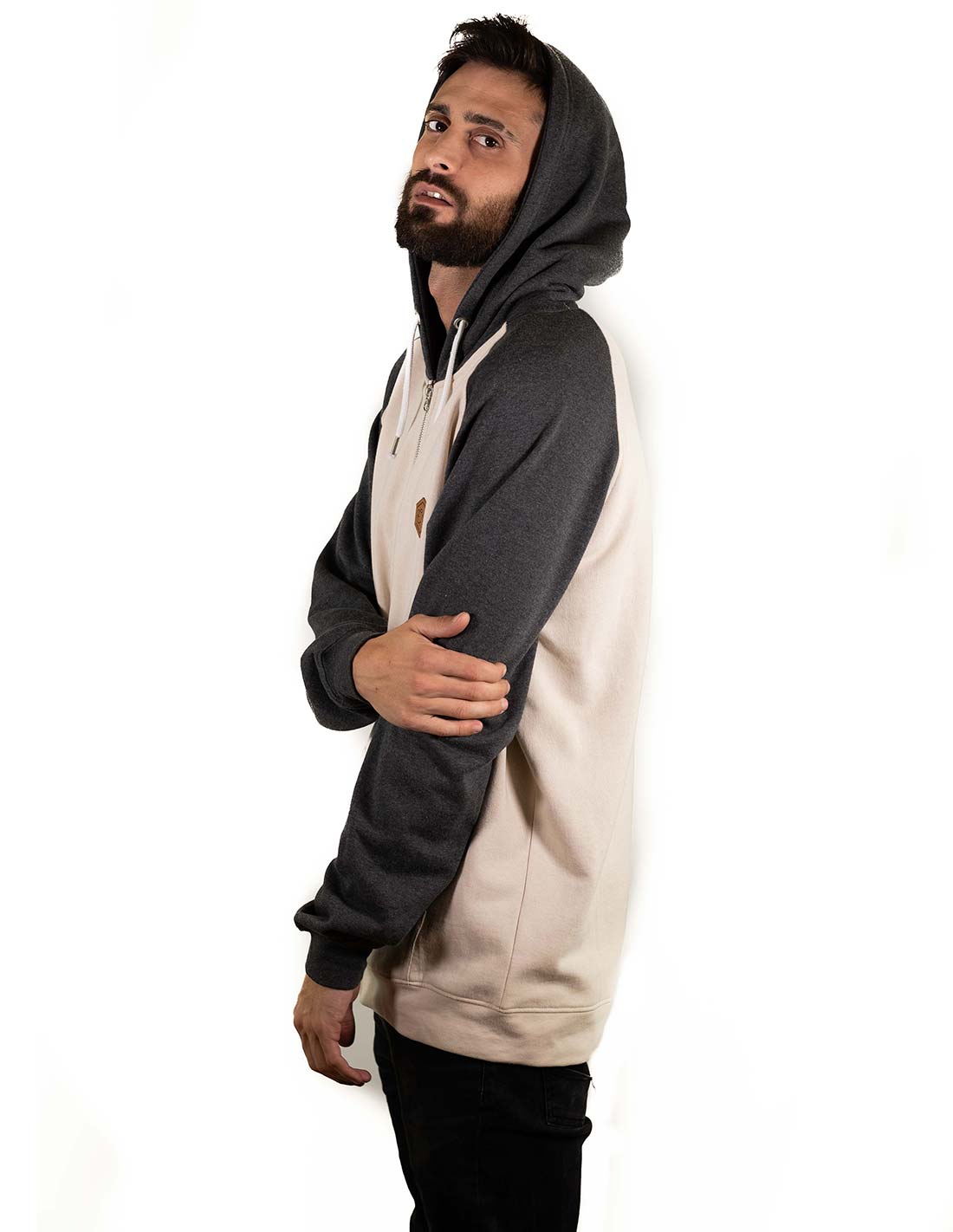 HEXAGON ZIPPER BEIGE