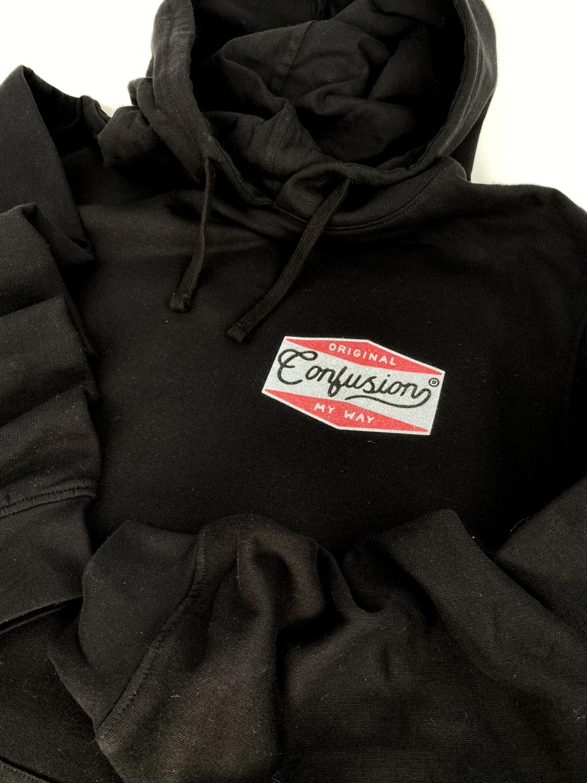 HANDCRAFTED LOGO NAFTA BLACK HOODIE LIMITED EDITION